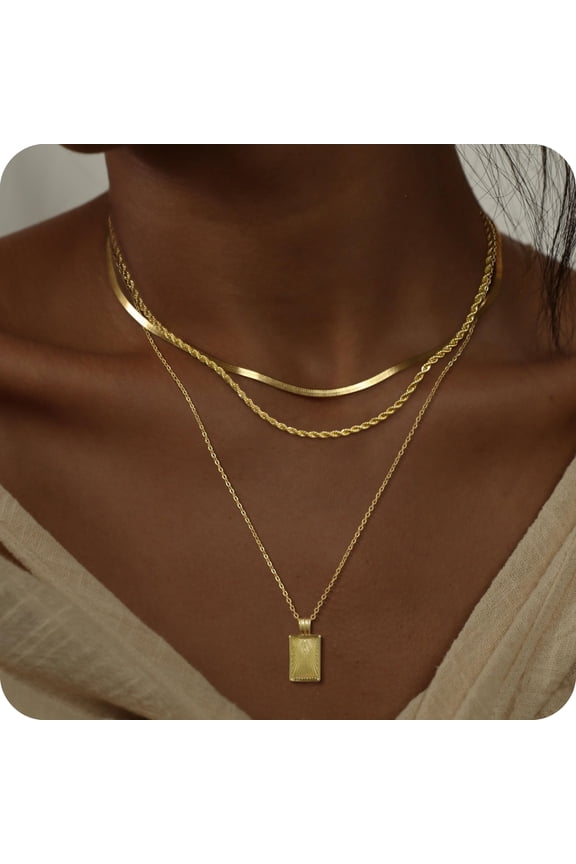 Layered Necklace for Women Men Unique Fashionable Dainty Layered Pendant Necklace Parties Travels Photoshoots Birthdays Jewelry Gifts