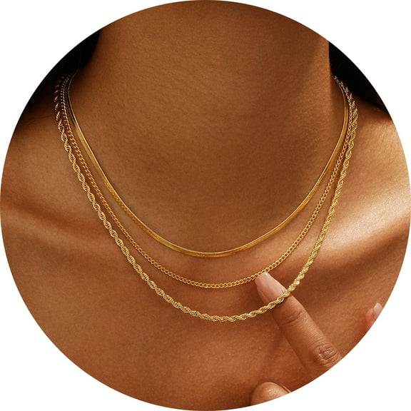 GOSFRY Layered Necklace for Women Men Unique Fashionable Dainty Necklace Parties Travels Photoshoots Birthdays Jewelry Gifts