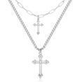 thumbnail image 2 of CFIOZYOS Cross Necklace For Women 14K Gold/Silver Plated Dainty 2 of 10