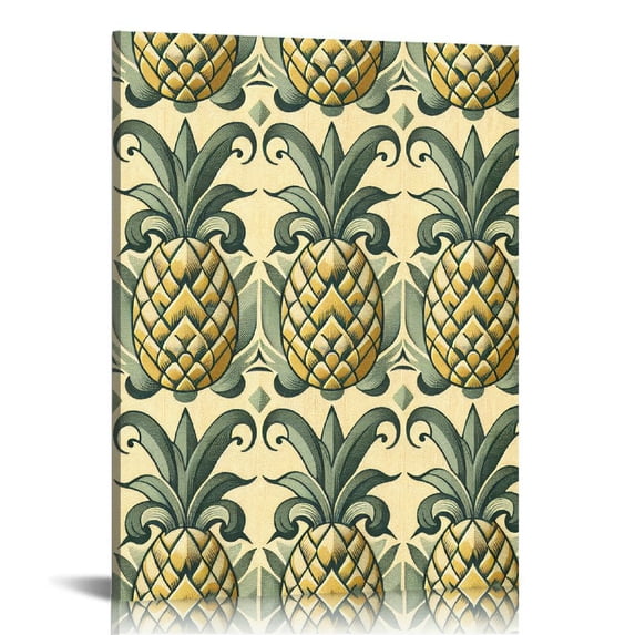 GOSMITH 16x20 in / 12x16 in Decorative Canvas Print Pineapples Summer Tropical Sweet Fresh Fruit Organic Plant Cozy 16x20 in