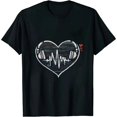 thumbnail image 1 of GOSMITH 911 Police Dispatcher Thin Gold Line Heartbeat Law Enforcemt T-Shirt, 1 of 3