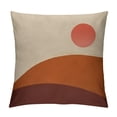 thumbnail image 1 of GOSMITH  Abstract Boho Bohemian Sunset Sunrise Sun and Moon Landscape Throw Pillow Cover Pillowcase Decor, Abstract Bohemia Farmhouse Sofa Bed Bedroom Home Decoration, 1 of 5