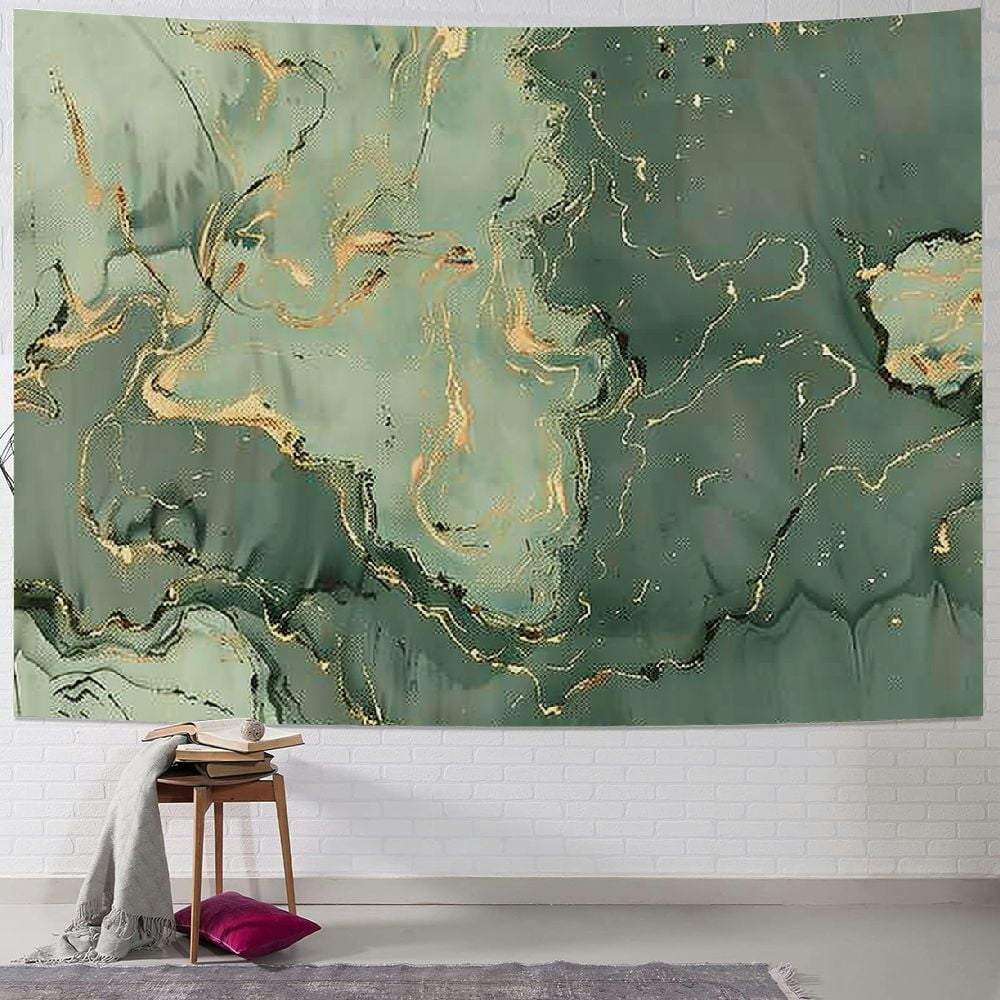GOSMITH Abstract Marble Texture Tapestry Wall Hanging Tapestries Sage