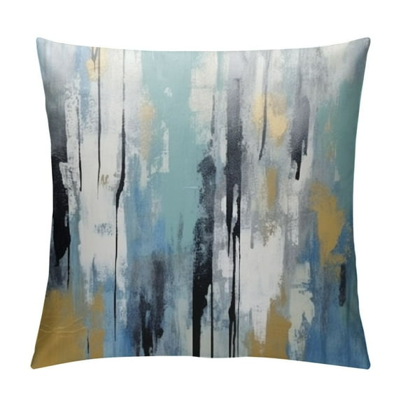 GOSMITH Abstract Pillow Covers Modern Striped Abstract Throw Pillow Cover Grey Blue Pillow Cushion Cases Soft Comfortable Farmhouse Pillowcases for Sofa Couch Living Room Bedroom Office
