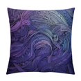 thumbnail image 1 of GOSMITH  Abstract Pillow Cushion Cover , Ocean Inspired Graphic Paisley Swirled Hand Drawn Art Print, Decorative Square Accent Pillow Case, 1 of 5