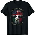thumbnail image 1 of Leisuo American Grown Mexican Roots Mexico Flag T-Shirt 145917-black, 1 of 3