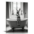 thumbnail image 1 of GOSMITH Animal Bathroom Poster Funny Donkey Pictures Donkey Black And White Canvas Wall Art Donkey Bathroom Wall Art Donkey In Bathtub Wall Art Black And White Donkey Picture For Bathroom 20x16", 1 of 4