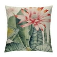 thumbnail image 1 of GOSMITH Aremazing Summer Succulent Plant Throw Pillow Covers Cactus Prickly Pear Pink Flower Super Soft Throw Pillow Case Cover Home Decorative Cushion Cover for Sofa Couch Prickly Pear Flower, 1 of 5