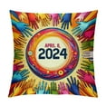 thumbnail image 1 of GOSMITH Astronomy Lovers Solar Eclipse Totality April 8th 2024 Throw Pillow, 1 of 5