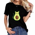 thumbnail image 1 of GOSMITH Avogato Shirt Women Funny Cinco de Meow Avocado Ca Unique Graphic Tees for Women - Stylish and Comfortable Women's T-shirts black, 1 of 5