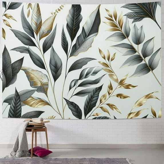 GOSMITH Banana and Golden Palm Leaf Wall Decoration Tapestry Painting