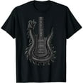 thumbnail image 1 of Leisuo Band Shirts Guitar T Shirts For Men Band Tee T-Shirt 96205-black, 1 of 3