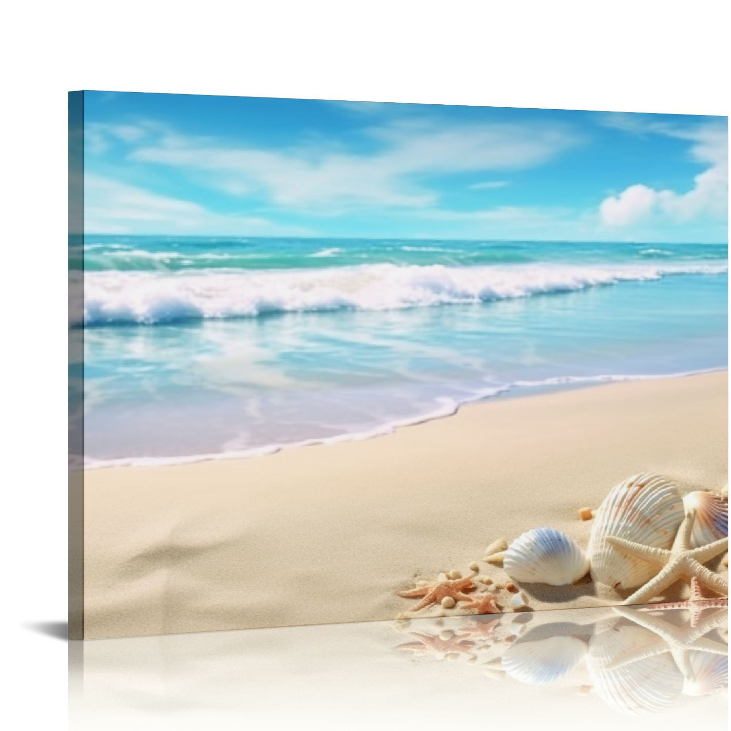 GOSMITH Beach Picture Decor Ocean Painting Canvas Wall Art Prints of ...