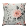 thumbnail image 1 of GOSMITH Beautiful Pink Rose Gradually Varied Gray Leaves Pillowcases Flower Seamless Art Pattern Pillow Case Decorative Throw Pillow Cover for Home Sofa Office, 1 of 5