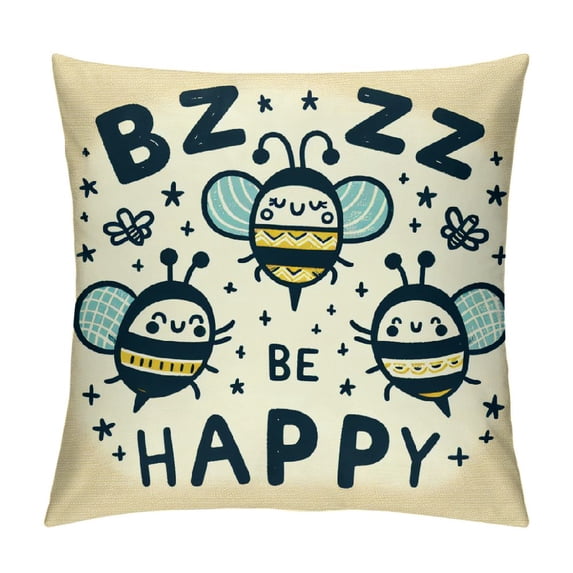 Leisuo Hello Sunshine Throw Pillow Covers, Honeycomb Sunshine Summer Cushion Case for Sofa Couch