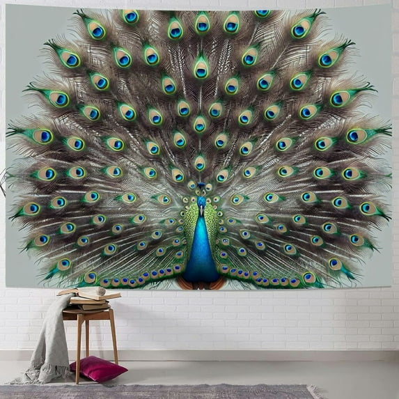 GOSMITH Being Yourself - Peacock Art Wall Hanging Tapestry Painting