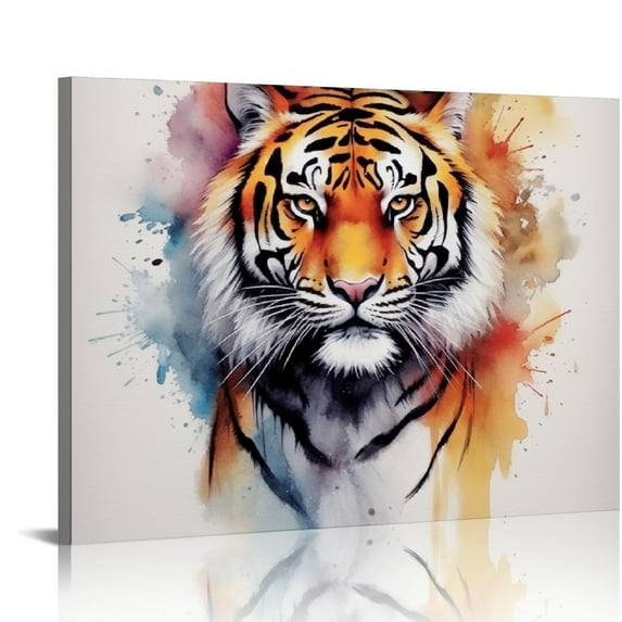 GOSMITH  Bengal Tiger Wall Art Art Print, Tiger Wall Art, Vintage Wall Art, Vintage Tiger Print, Wild Cat Art, Retro Wall Decor, Bengal Tiger Print, kitchen wall art, Canvas