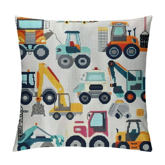 Leisuo Best Gift Quote Tractors Trucks Toys Baseball Sport to My Square Decorative Throw Pillow Cover Cushion Case for Outdoor Bed Sofa Couch Holiday