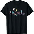 thumbnail image 1 of GOSMITH Bird Watching Birder Bird Lover Birds Perched On Tree Branch T-Shirt black, 1 of 5