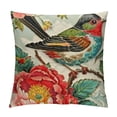 thumbnail image 1 of Leisuo Birds Pillow Covers Outdoor Spring Sofa Couch Cushion Covers Decorative Birds Pillowcovers Line Cushion Case for Patio Home Seasonal Spring Summer Decoration White, 1 of 5