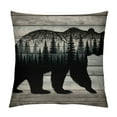 thumbnail image 1 of GOSMITH Black Bear Throw Pillow Covers Wild Animal Pillow Covers Rustic Wooden Cabin Nature Wildlife Decorative Pillowcases for Couch Oil Painting Plant Pine Tree Outdoor Pillow Covers, 1 of 5