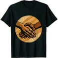 thumbnail image 1 of GOSMITH Black History Holding Hands African Couple Men Women T-Shirt, 1 of 3