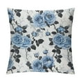 thumbnail image 1 of GOSMITH  Blue Flowers and Leaves Decorative Throw Pillow Case Watercolor Floral Pattern Ink Painting Waist Lumbar Pillow Covers Cushion Cover for Sofa Couch, 1 of 5