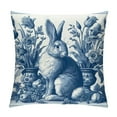 thumbnail image 1 of GOSMITH  Blue and White Porcelain Pillow Covers Floral Chinoiserie Rabbit Pattern Farmhouse Decorative French Country Style Cushion Pillowcases for Bedroom Living Room Sofa, 1 of 5