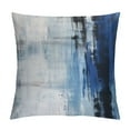 thumbnail image 1 of GOSMITH  Blue and Grey Abstract Art Artwork Pillow Cover, Gallery Modern Decorative Throw Pillows Cushion Cover for Bedroom Sofa Living Room, 1 of 5