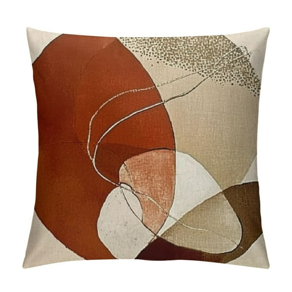 GOSMITH Boho Abstract Modern Art Decorative Throw Pillow Cover Minimalist Geometric Bohemian Sun Moon Decoration, Botanical Plant Square Pillowcase Cushion Case Sofa Couch Home Decor