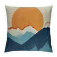 thumbnail image 1 of GOSMITH  Boho Pillow Covers, Moon Sun Throw Pillow Cover, Boho Sun Moon Blue Mountains Decorative Pillowcase Throw Pillow Cover, Boho Sun Moon Dorm Bed Room Home Decor  Pillow Case, 1 of 5