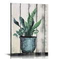 thumbnail image 1 of GOSMITH  Cactus Wall Art Canvas Cacti Pictures Green Plants Painting, Pink Flowers Botanical Tropical Succulent Artwork for Bedroom Bathroom Living Room Kitchen Home Office Decor, 1 of 4