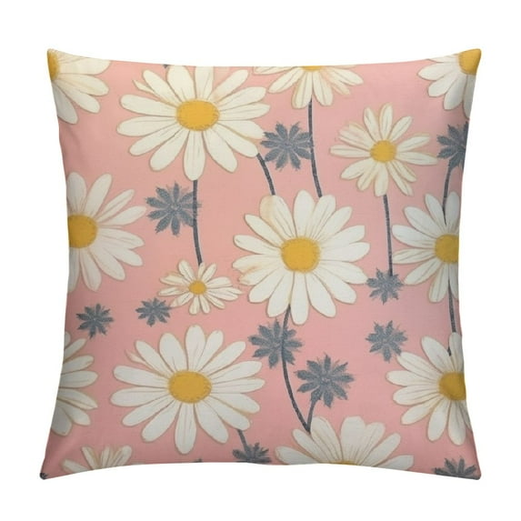 GOSMITH Camellia Pattern Square Pillow Covers,Couch Decorative Throw Pillow Covers Indoor/Outdoor Pillows Shells