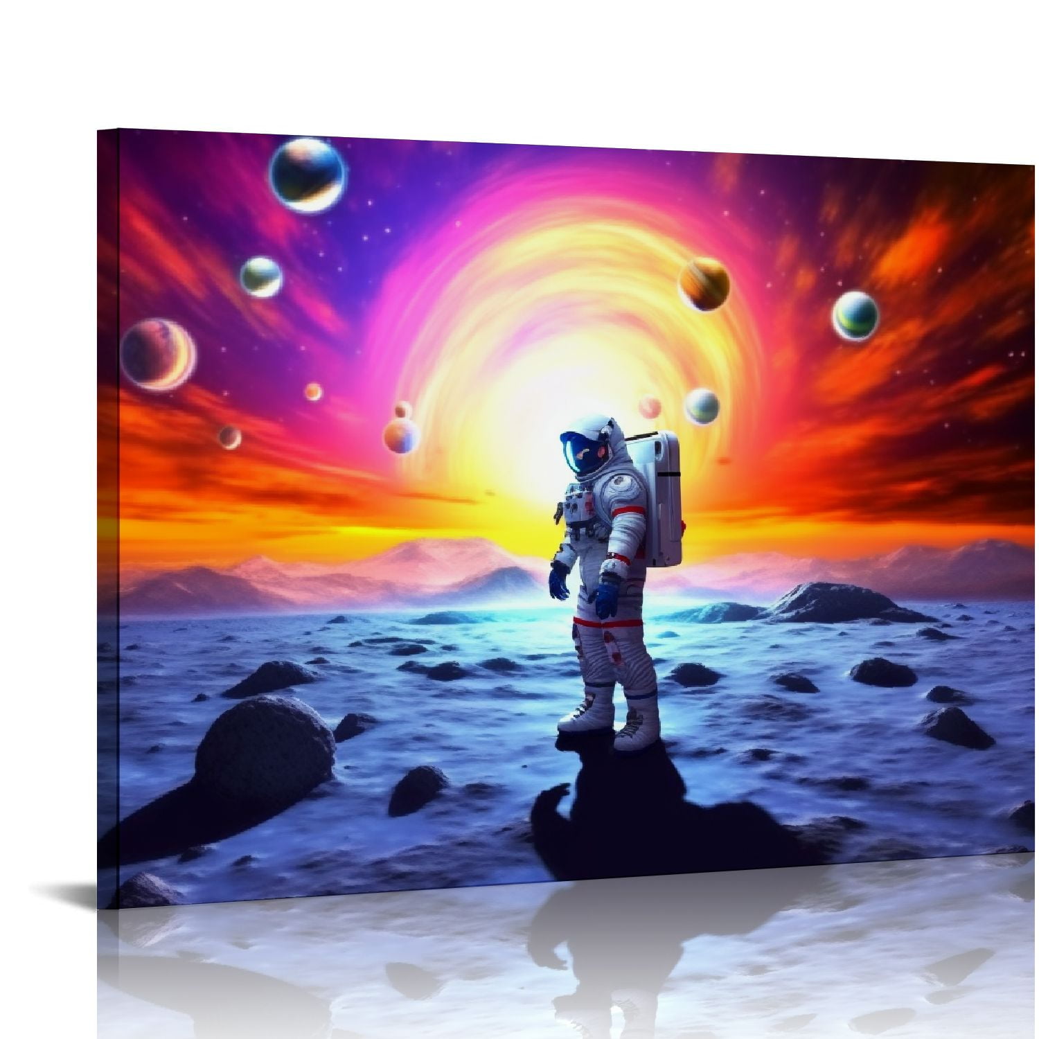 GOSMITH Canvas Print Wall Art,Astronaut Space Suit Modern Gallery Wall