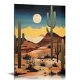 thumbnail image 1 of GOSMITH  Canvas Print Wall Art Joshua Tree Cactus Moonlight Desert Nature Wilderness Illustrations Decorative Bohemian Rustic Century Modern Desert Landscape for Bedroom, 1 of 4