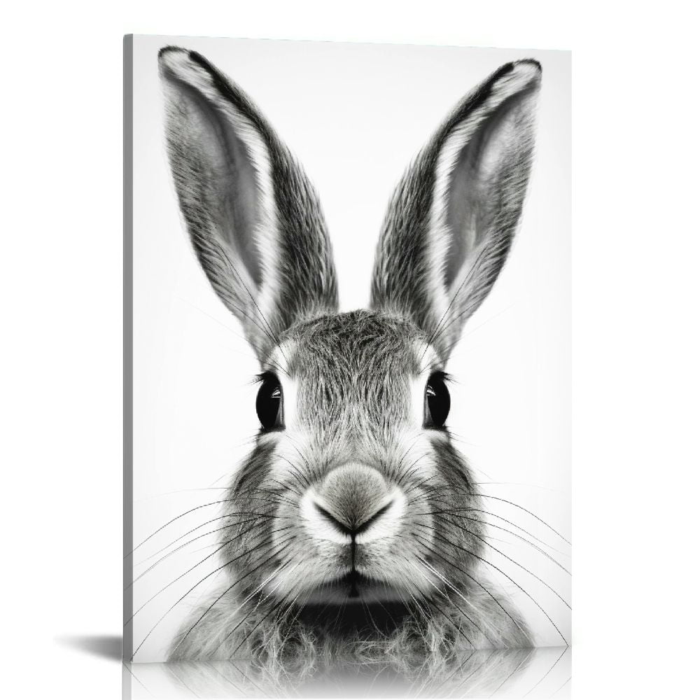 GOSMITH Canvas Wall Art Bunny Canvas Print Wall Decor Lovely Rabbit ...