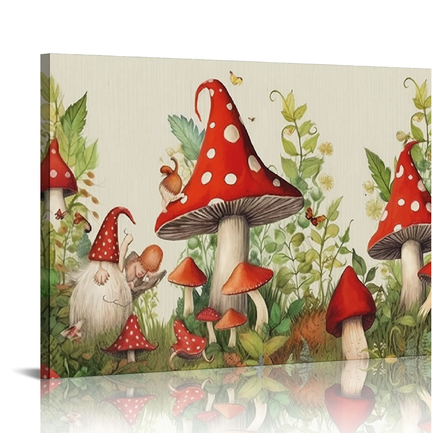 Shag Wear Gnome Forest Small Wallet - Vegan Faux Leather, 4.5 Inch, Multiple Pockets