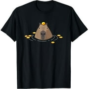 GOSMITH Capybara T-Shirt - Polyester Round Neck Short Sleeve Super Soft Summer Style 99239-black