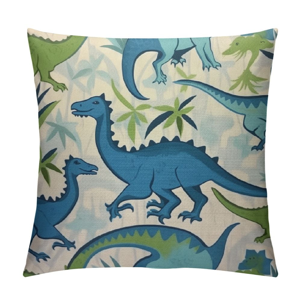 GOSMITH Cartoon Dinosaurs Throw Pillow Cover Animal Regular Repeat