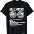 thumbnail image 1 of GOSMITH Cat Found - Funny O T-Shirt black, 1 of 3