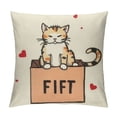 thumbnail image 1 of GOSMITH  Cat Throw Pillow Covers Cat Lover Gifts for Women Men Cute Cat Pillow Case Funny Cat Gifts for Cat Lover Pet Lover Room Couch Bed Sofa Home Decor, 1 of 5