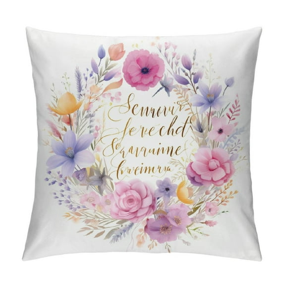 GOSMITH Christian Classical Saying Throw Pillow Covers Flower Arrow Decorative Bible Verse Proverbs She Is Clothed In Strength & Dignity Pillow Cases Home Decor Cushion Cover Gifts