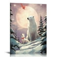 thumbnail image 1 of GOSMITH  Christmas Canvas Wall Art for Home Decor - Christmas Tree Winter Santa Claus and Elk Polar Bear Painting Print On Canvas HD Giclee Artwork Ready to Hang, 1 of 4