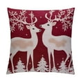 thumbnail image 1 of GOSMITH  Christmas Deer Throw Pillow Covers Pillow Cases Winter Holiday Throw Pillows Farmhouse Home Decor For Sofa Couch Bedroom Outdoor, 1 of 5