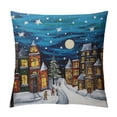 thumbnail image 1 of GOSMITH Christmas Night City Stock Pillow Covers Silk Pillowcase for Hair and Skin with Envelope Closure Satin Pillowcase Standard Pillow Case for Women Hot Sleepers, Night Sweats Bed, 1 of 5