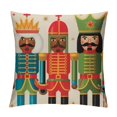 thumbnail image 1 of GOSMITH  Christmas Nutcracker Throw Pillow Covers, Xmas Black Nutcracker Decorative Couch Cushion Case, Winter Holiday Decor for Porch Patio Home Living Room Coffee Outdoor Indoor, 1 of 5