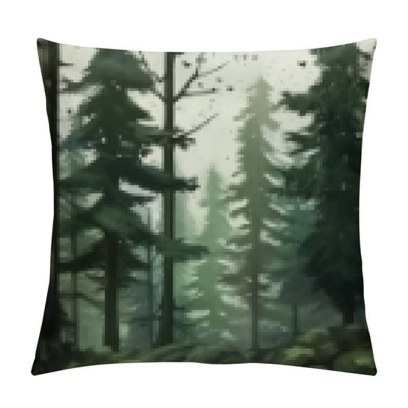 GOSMITH Christmas Pillow Cover Merry Christmas Pine Trees Snowflake Throw Lumbar Pillow Cover for Christmas Decorations Winter Holiday Cushion Case Decoration for Sofa Couch