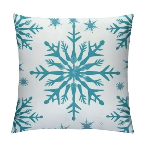 GOSMITH Christmas Throw Pillow Covers, Merry Christmas Winter Xmas Snowflake Decorative Holiday Cushion Pillow Cases for Outdoor Indoor Farmhouse Home Room Couch Decor
