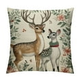 thumbnail image 1 of GOSMITH  Christmas Tree Snowflake Reindeer Let It Snow Throw Pillow Covers, Winter Holiday Cushion Case Decoration for Sofa Couch, 1 of 5
