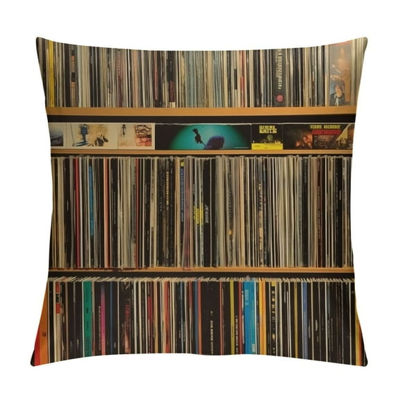GOSMITH Classic Alternative Rock Records Pillow Case Decorative Square Throw Pillow Covers Cushion Case Pillowcase for Sofa Couch Bed Chair Car